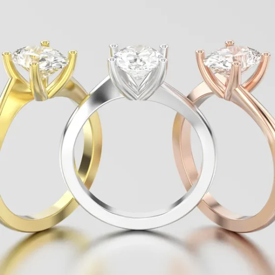 color del oro - tipos de color del oro: amarillo, blanco y rosa