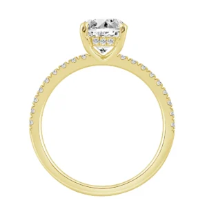 anillo compromiso con diamante de laboratorio 802308-1 YG