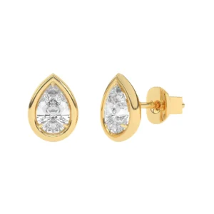 Pendientes dormilonas con diamantes creados munyLAB