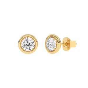 Pendientes dormilonas con diamantes creados munyLAB