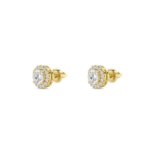 Pendientes con diamantes de laboratorio munyLAB YELLOW-AE-841956-POSE 2