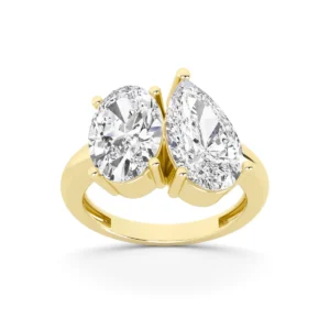 anillos tú y yo con diamantes de laboratorio - munyLAB