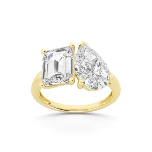 anillos tú y yo con diamantes de laboratorio - munyLAB